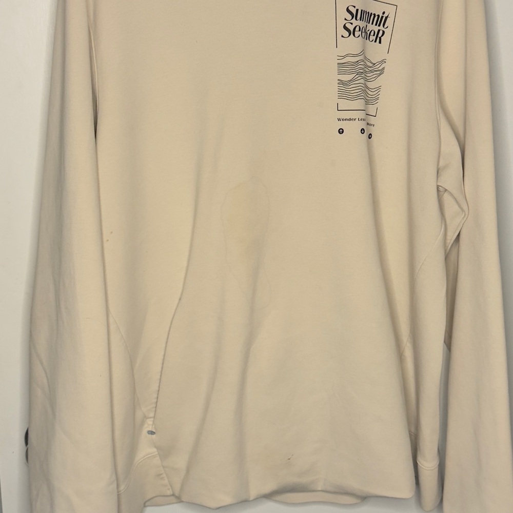 Old Navy Cream Long Sleeve Shirt